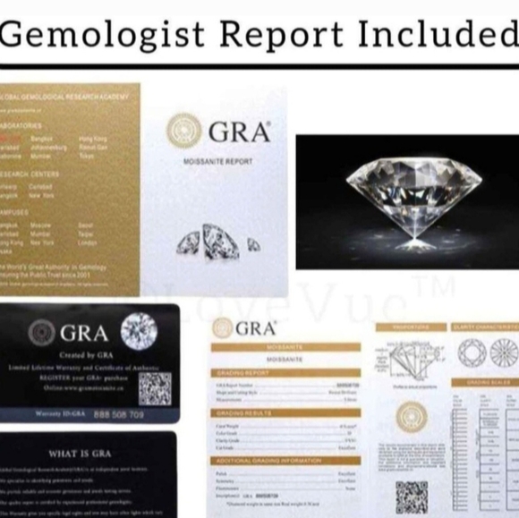 New 5ct Certified Moissanite Engagement Ring - Picture 12 of 12